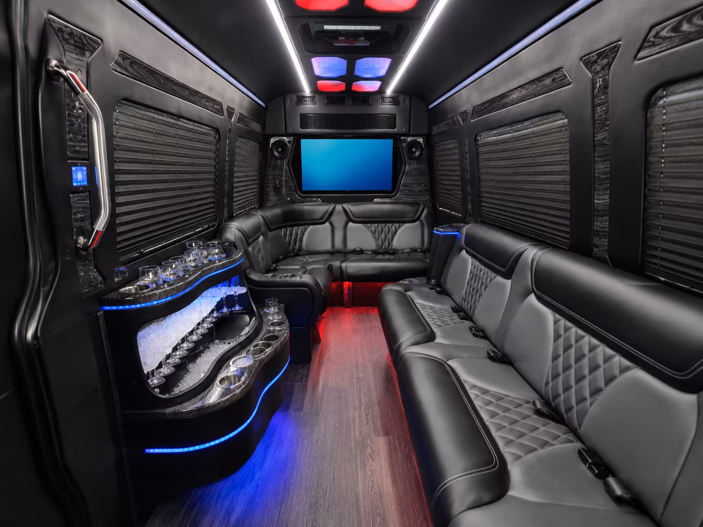 westland 15 passenger party bus interior